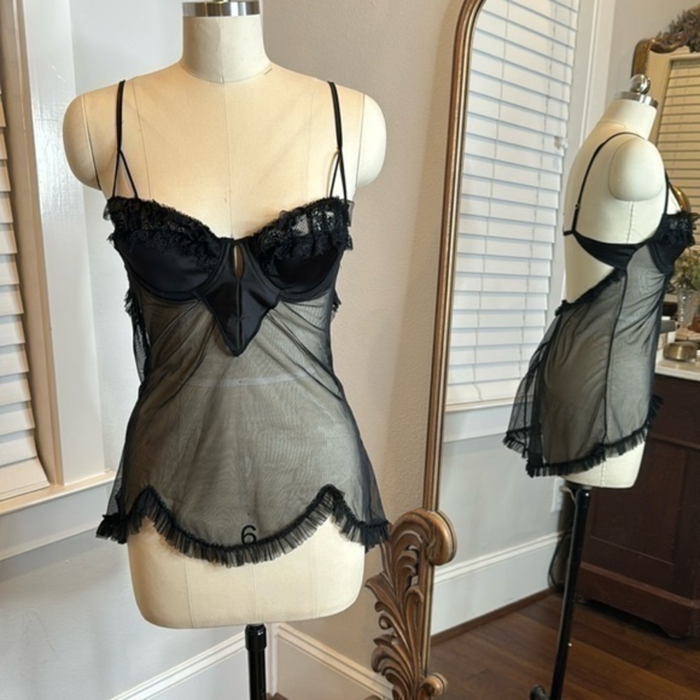 Black Sheer Chemise size small